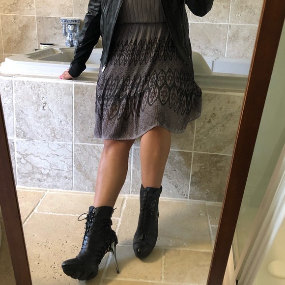 Mea Shadow Sexy Corset Stiletto Booties - Picture 2 of 10